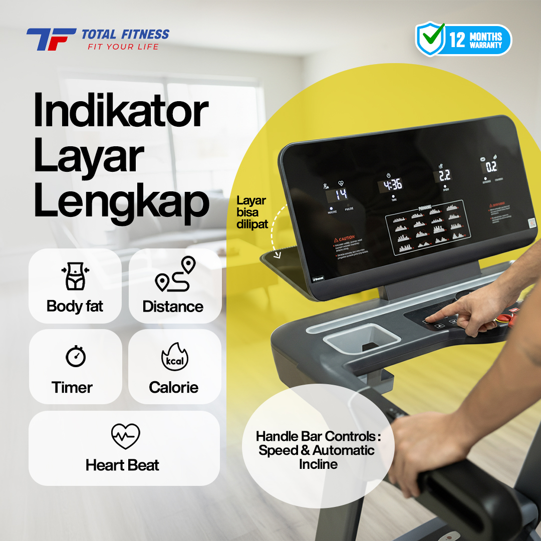 Home Big Treadmill Auto Incline DC 3 HP TL-146 - Image 4