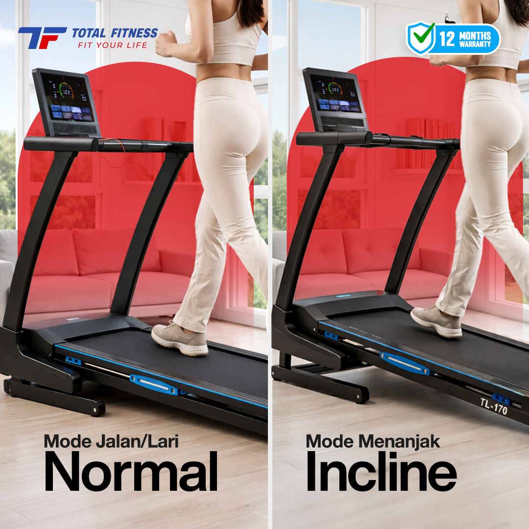 Home Big Treadmill Auto Incline DC 3 HP TL-170 - Image 3