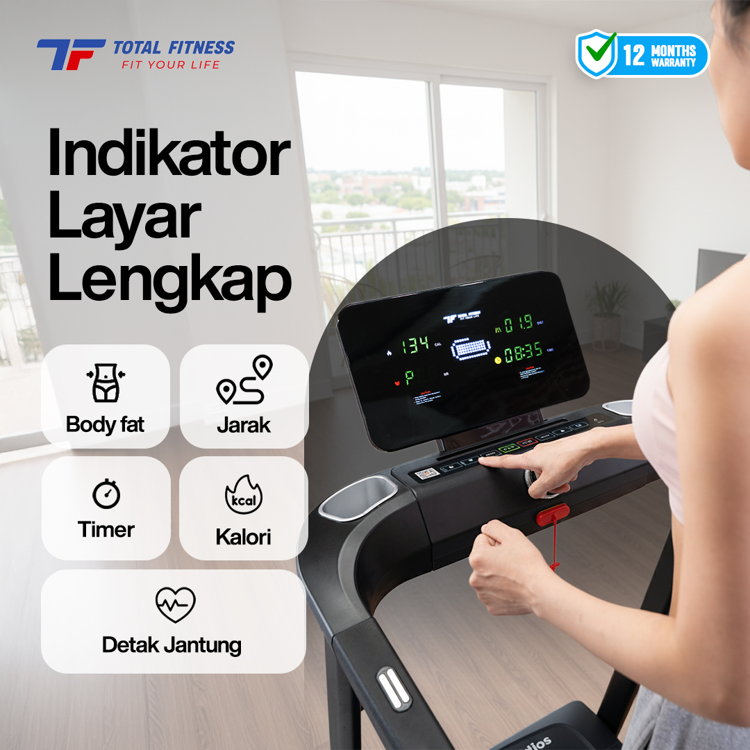 Home Treadmill Manual Incline DC 1.5 HP TL-625 + Massage - Image 3