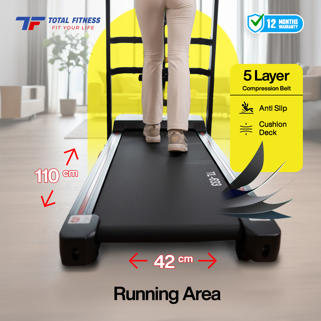 Home Treadmill Auto Incline DC 2 HP TL-633 + Massage - Image 3
